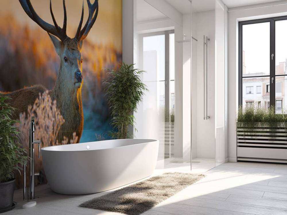 Portret van een Hert (Edelhert)