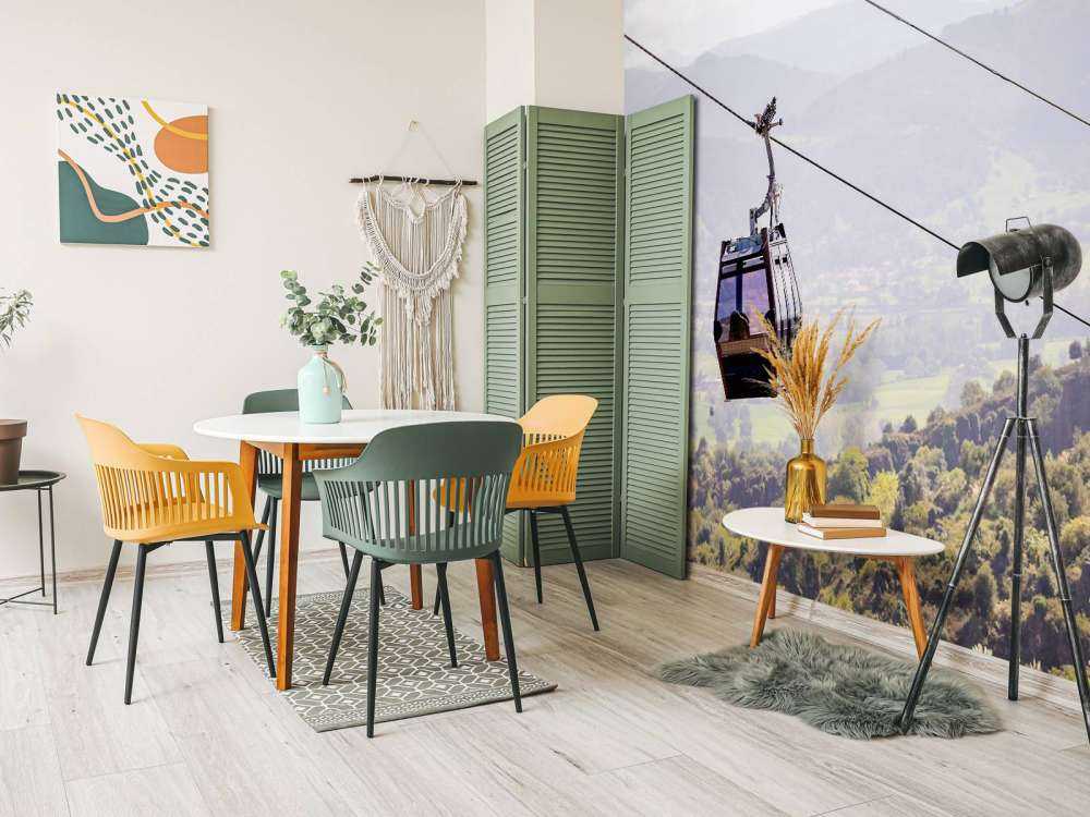 Kabelbaan in een berglandschap