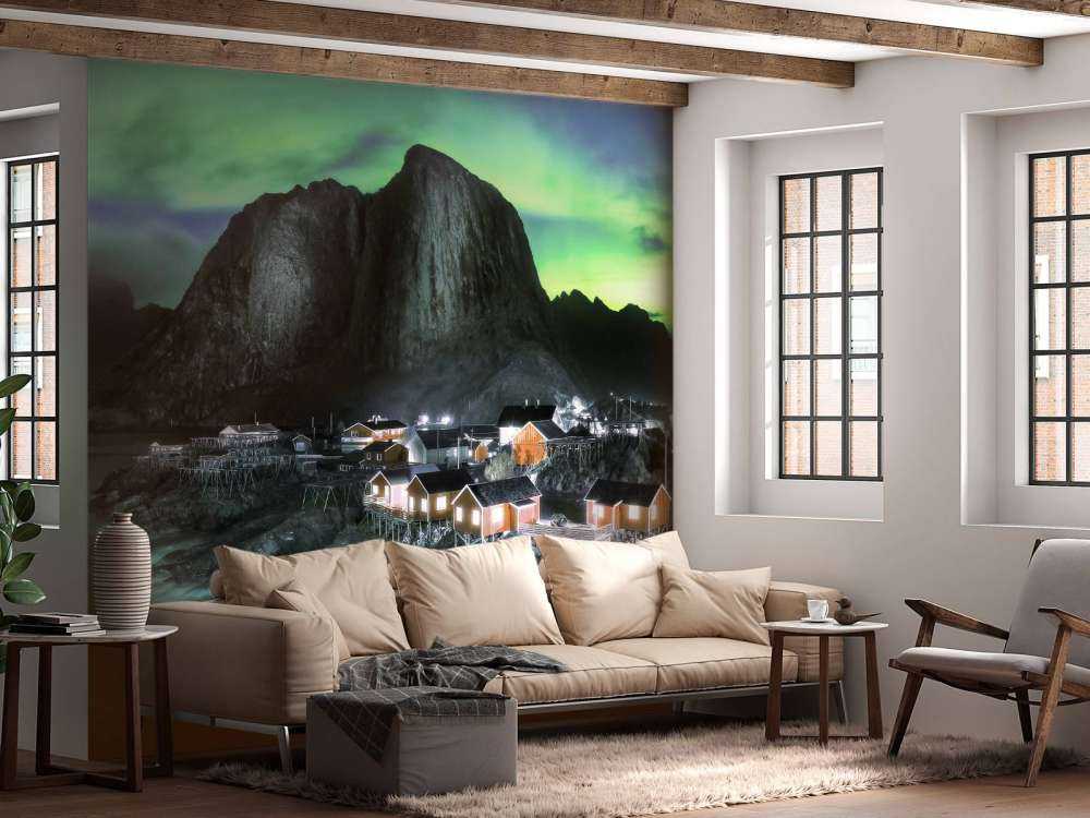 Noorderlicht boven Hamnøy