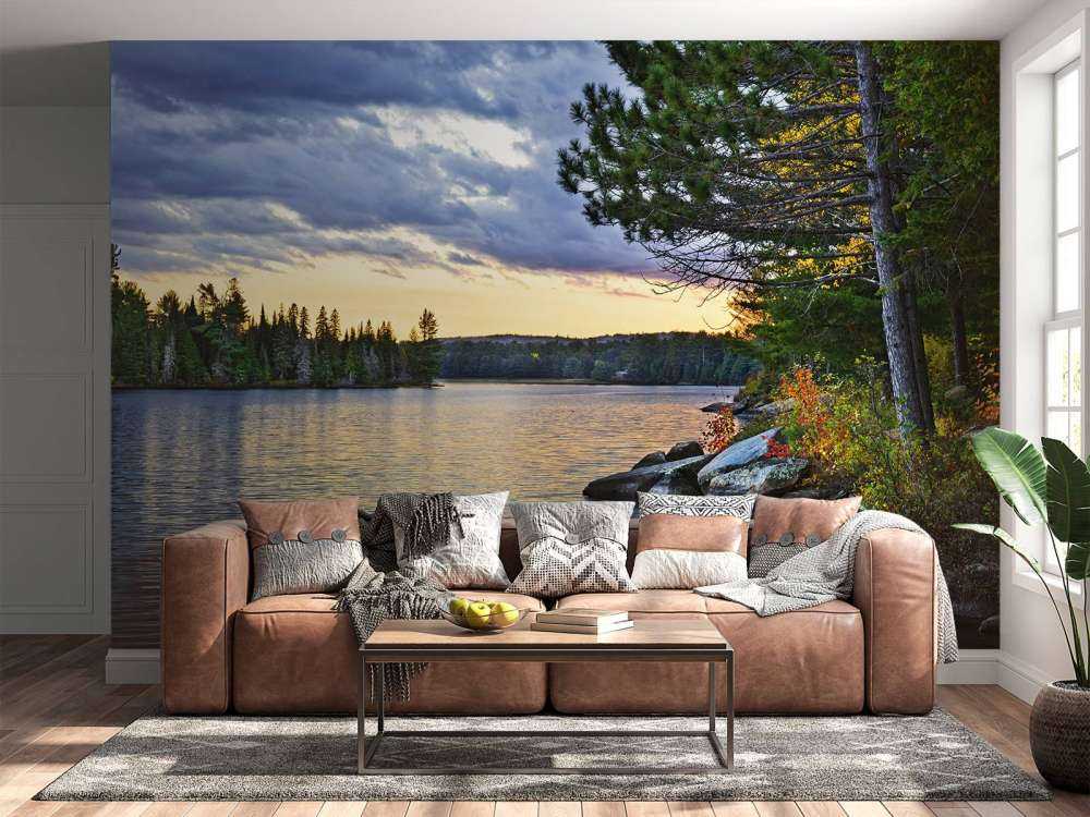 Zonsondergang aan het meer