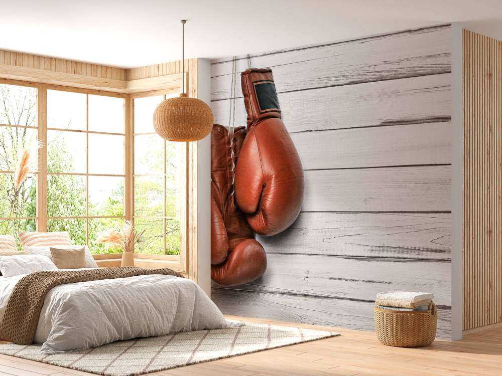 Old school rode bokshandschoenen