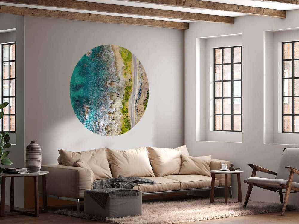 Drone shot van de kust