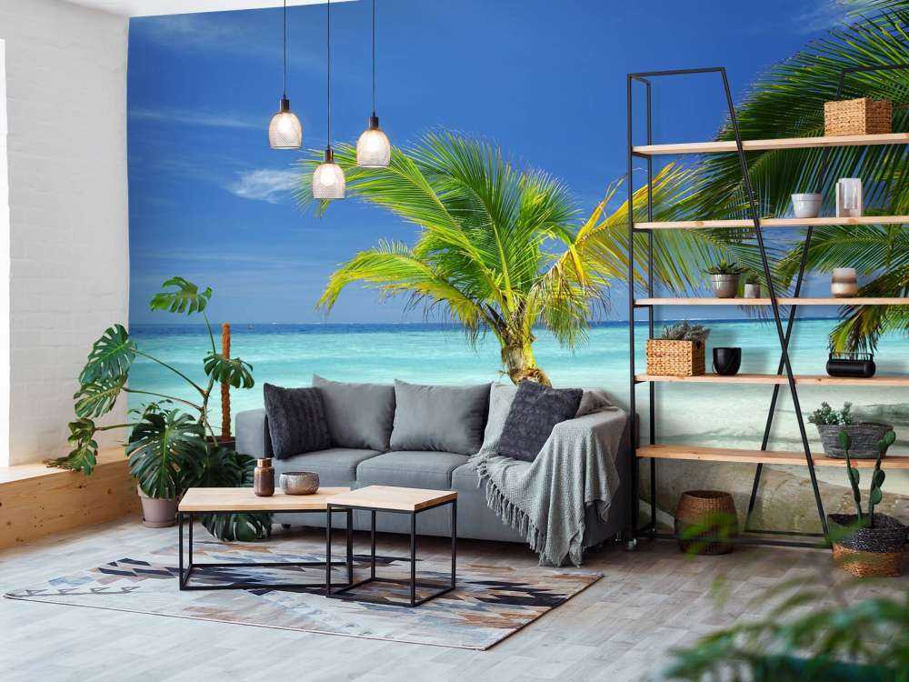 Bijzondere palmboom op het strand