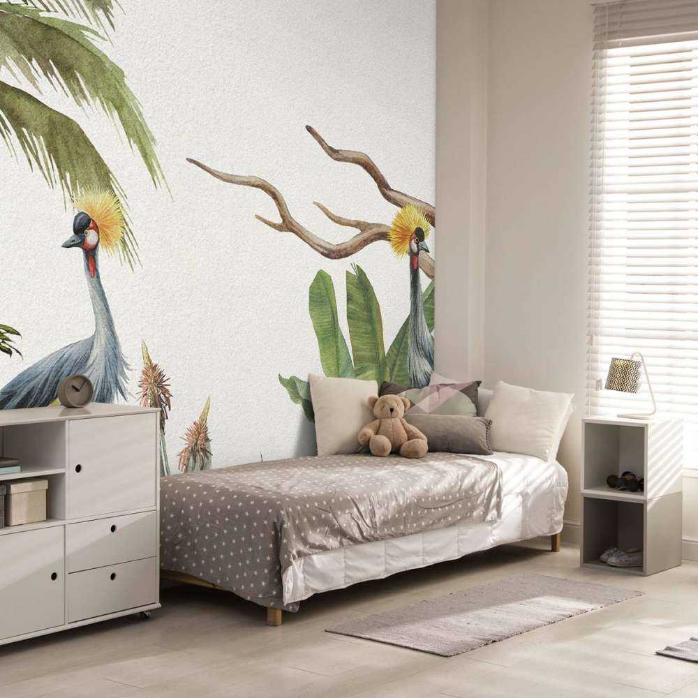 Jungle met kraanvogels