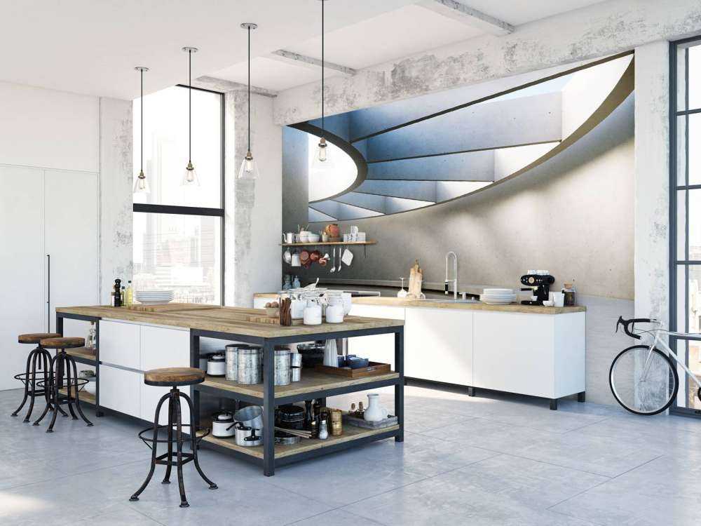 Architectonische betonnen ruimte