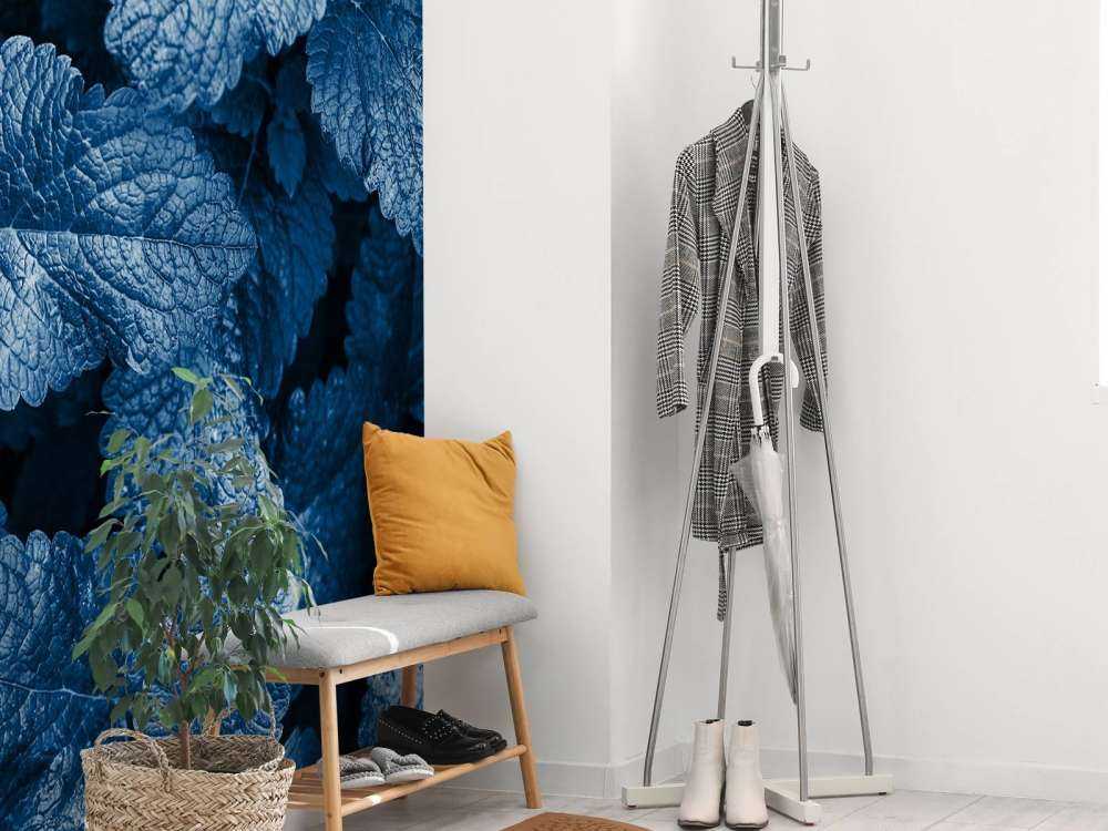 Blauwe exotische bladeren