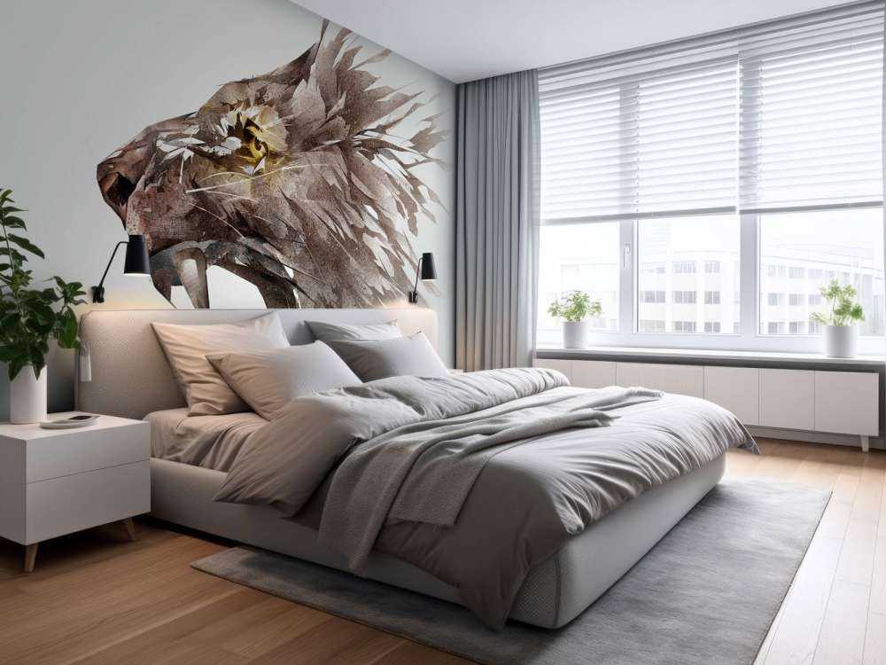 Schets van een boze leeuw