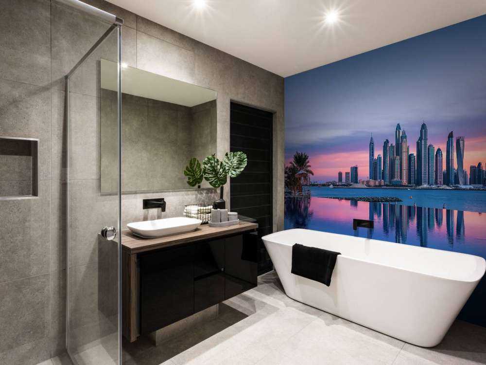 Dubai Marina bij zonsondergang