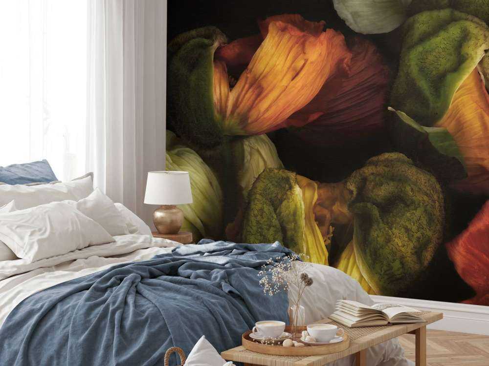 Samengestelde ontluikende klaprozen