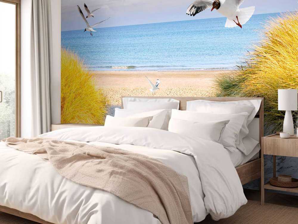 Meeuwen langs de Baltische kust