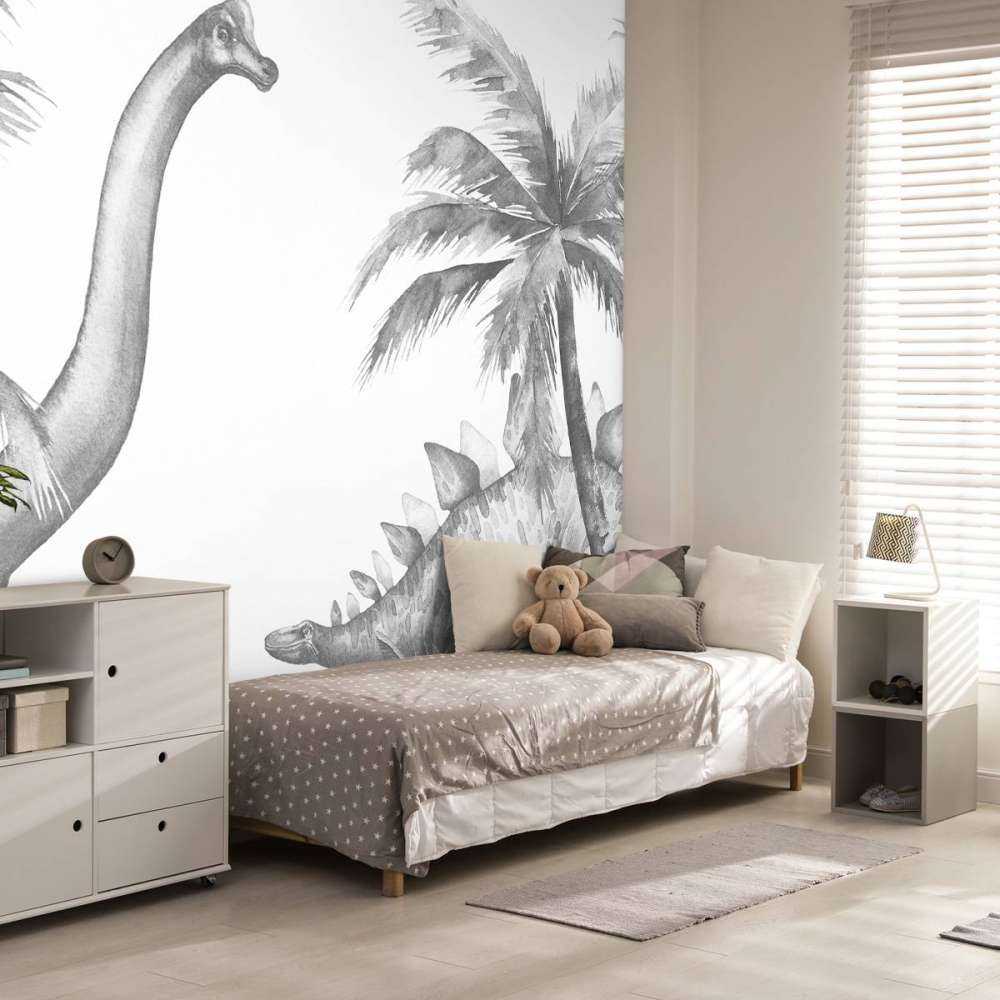 Dinosaurussen in zwart-wit