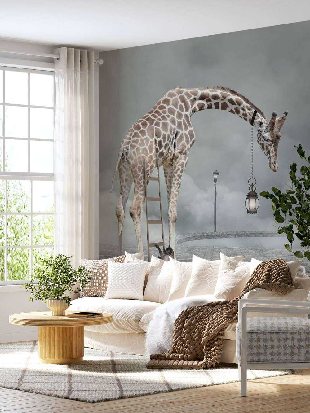 Fantasie landschap met dieren