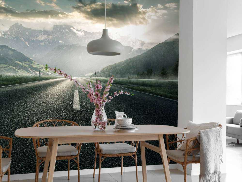 Weg in berglandschap