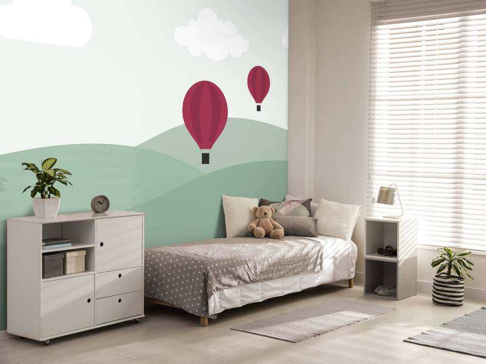 Heuvels met luchtballonnen