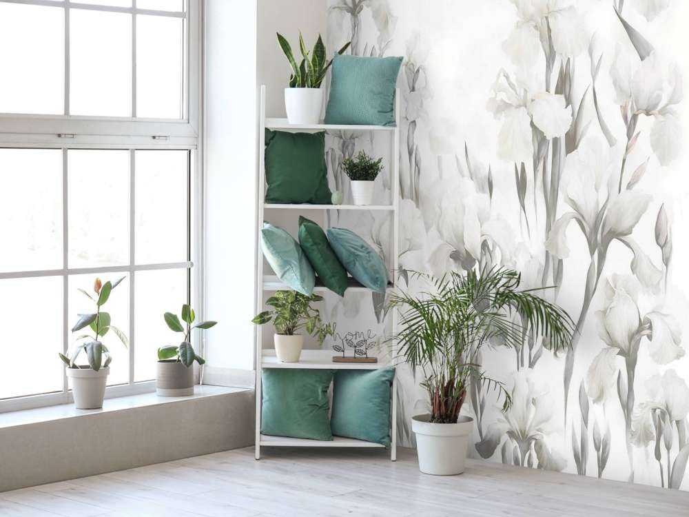 Irises Dance Seamless Warm Beige