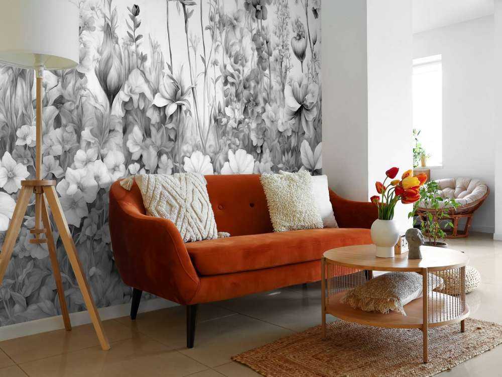 Flowers of my soulSEAMLESS Gray