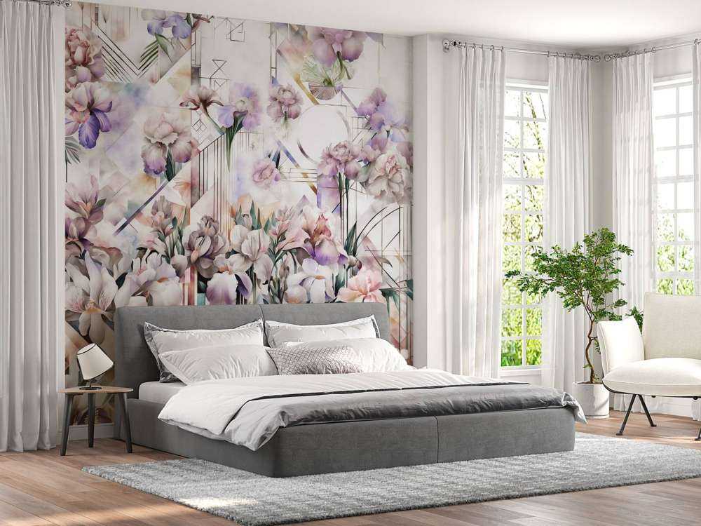 Huge Watercolor Irises Pink