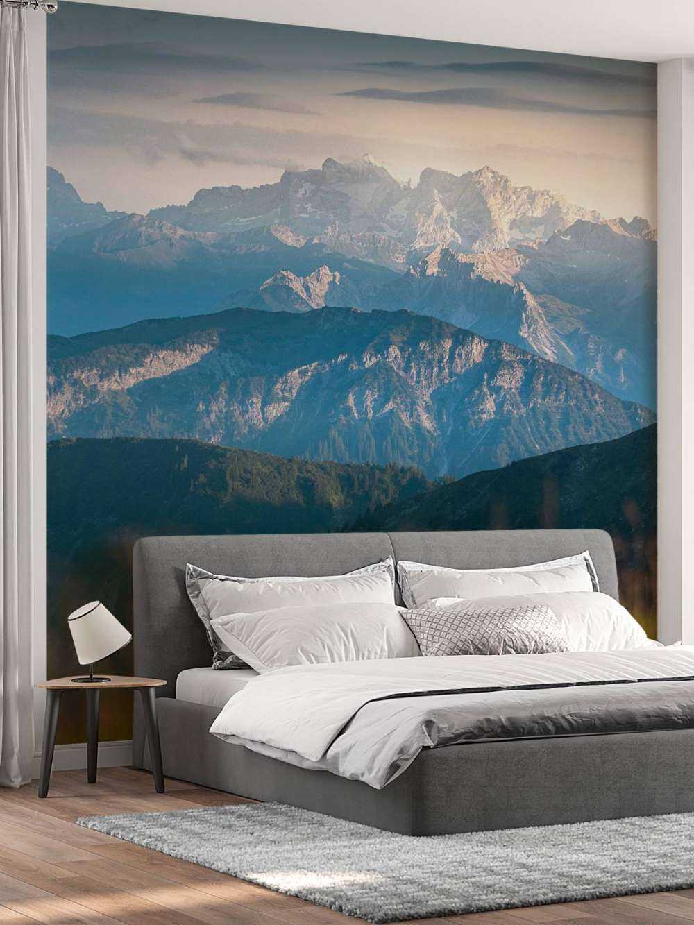 Blauwe gelaagdheid in bergland