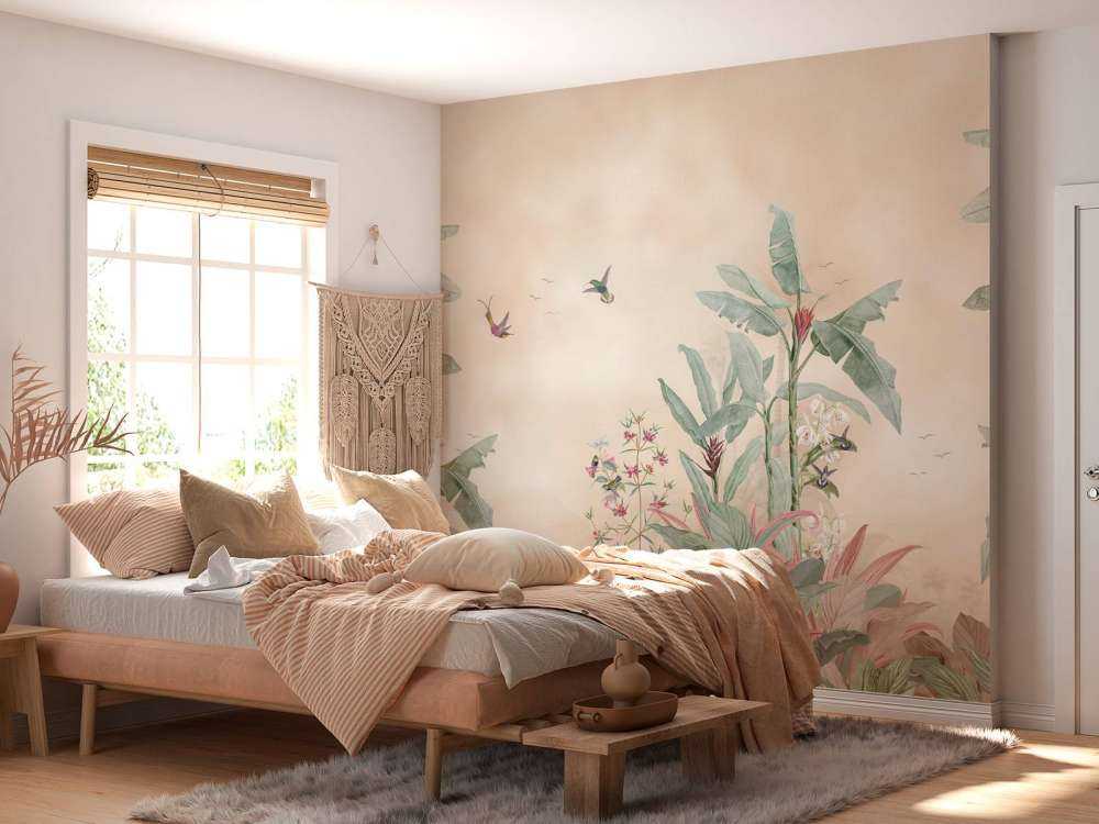 Tropische kolibries in bananenbos