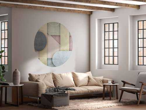 Zacht geometrisch pastelspel