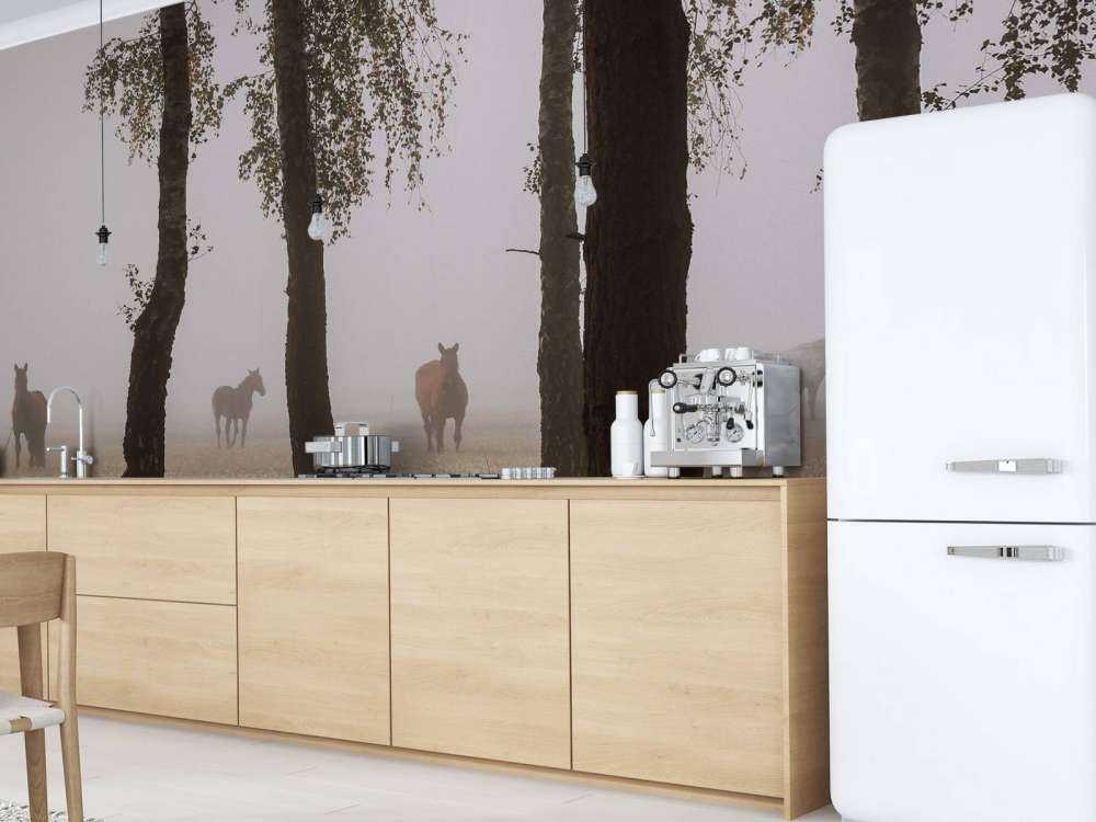 Paarden in de Ochtendnevel