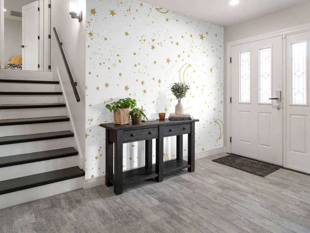 Gouden nachtlicht op wit