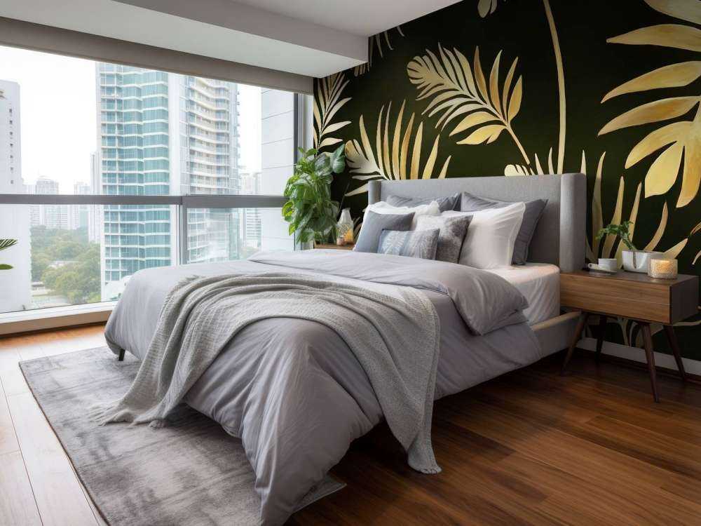 Golden leaves on dark Dark Gold