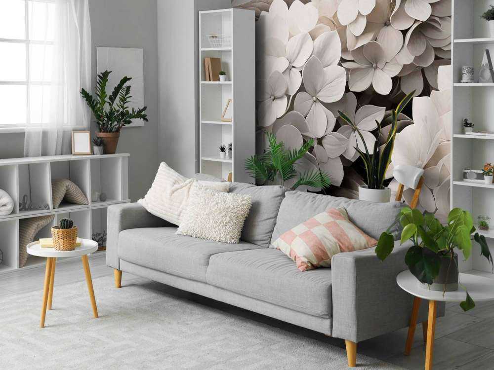 Crèmekleurige hortensia’s met diepte