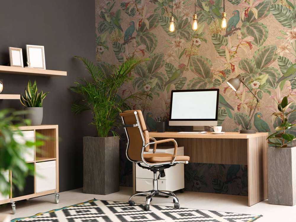 Tropische Jungle vogels & papegaaien - terracotta