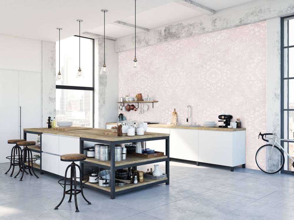 Boho Golden Mandala - blush roze