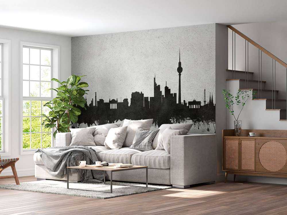 Waterverf skyline, Berlijn 