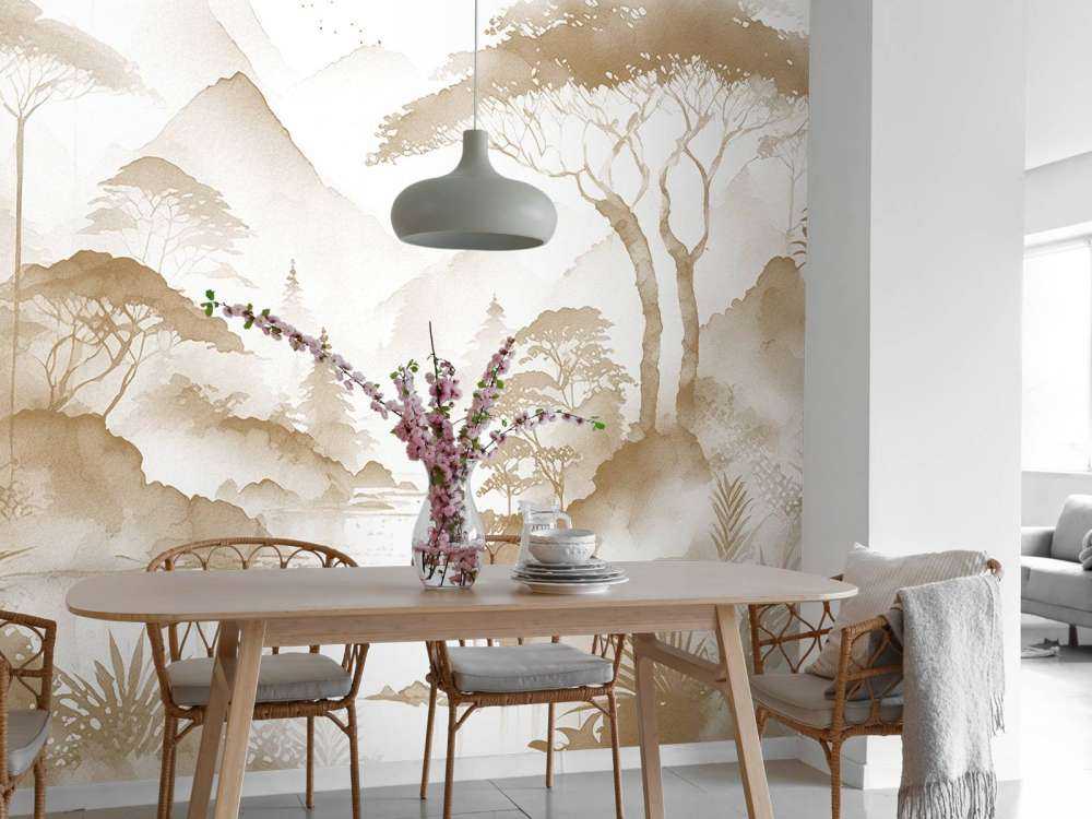 Bergmeer in Nevelige Inkt, taupe