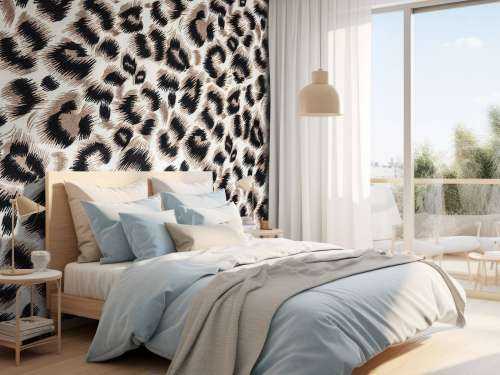 Beige gekleurde panter vacht