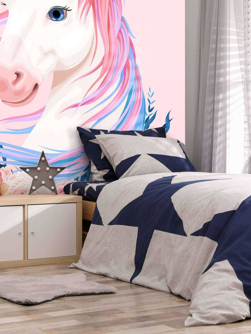 Unicorn met bloemen