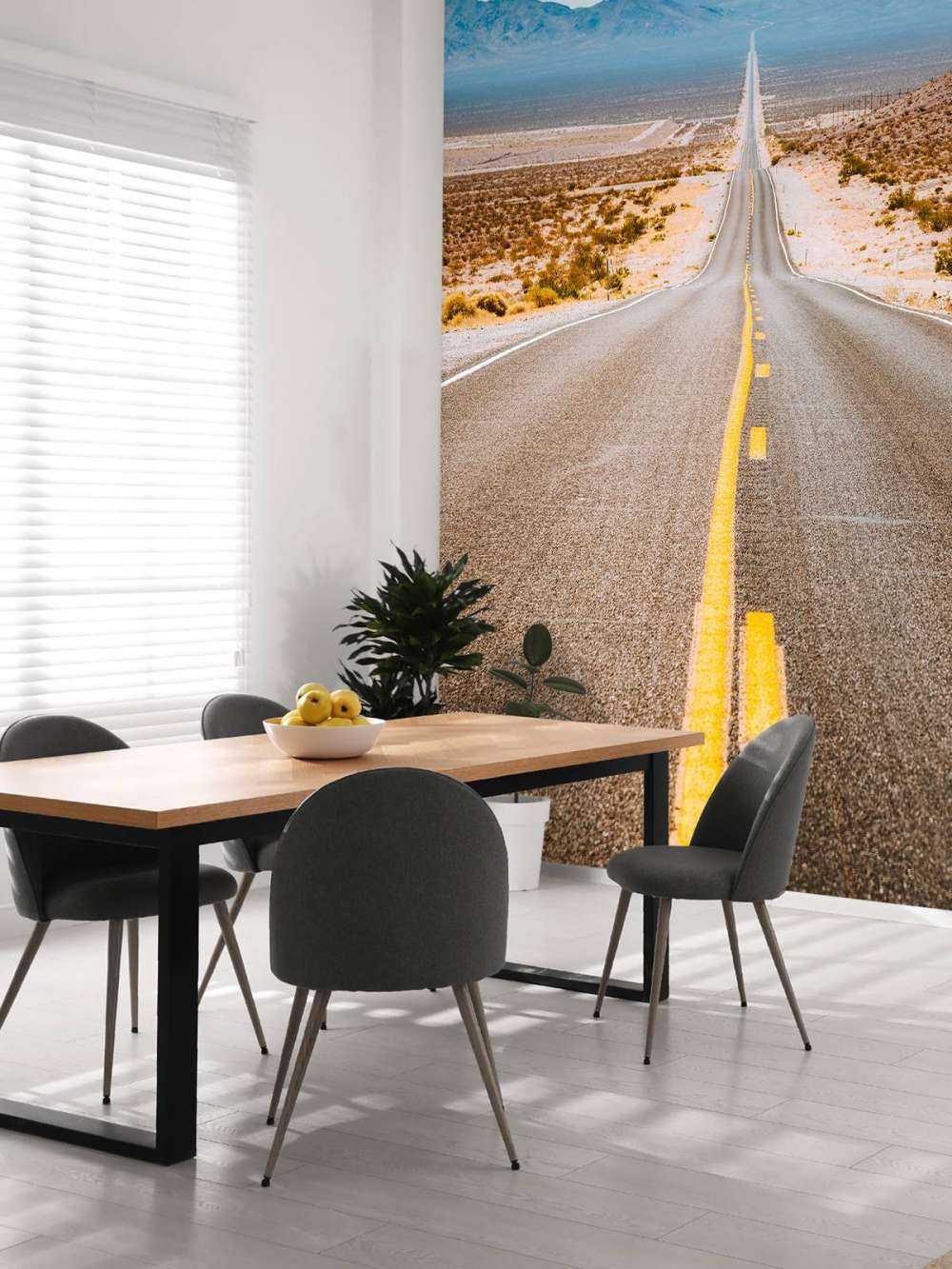 Snelweg door een woestijn