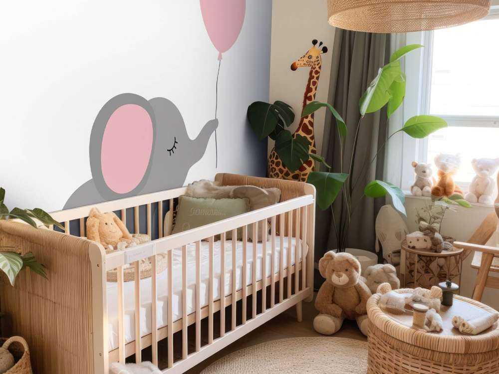 Olifant met een hartvormige ballon