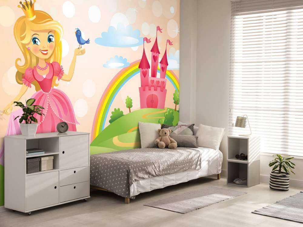 Prinses bij een sprookjeskasteel