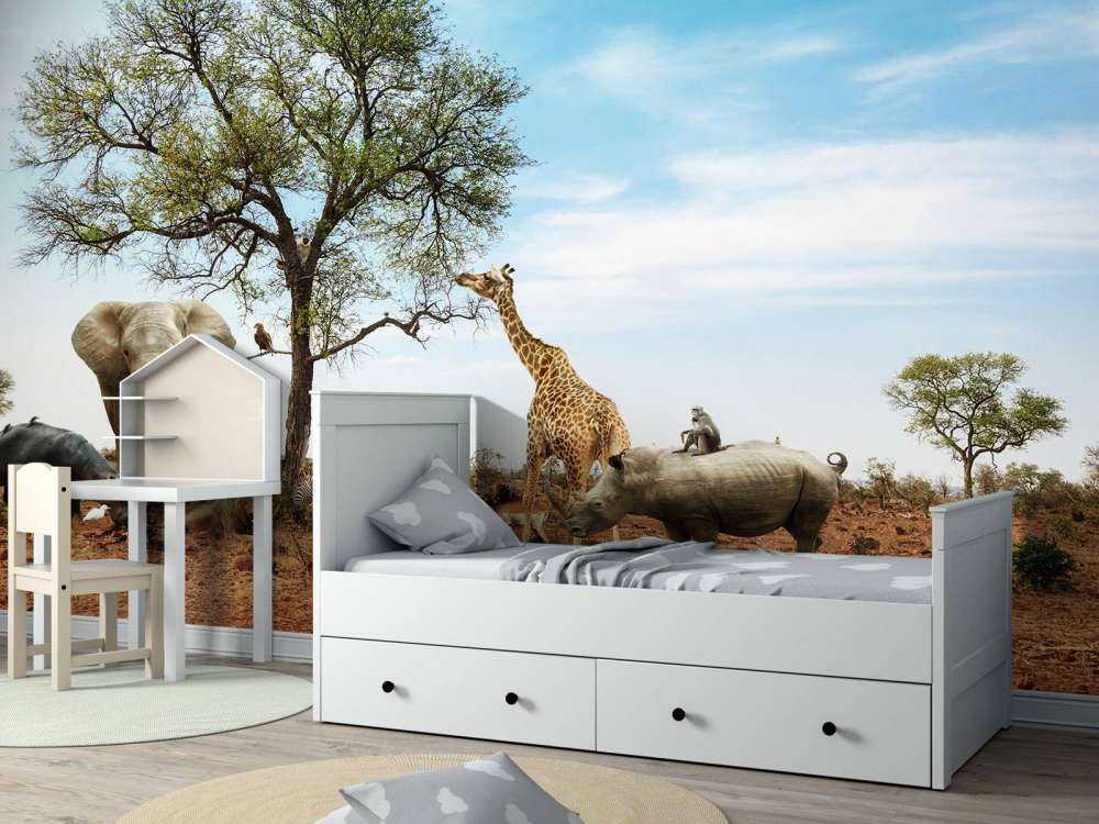 Dieren in een droog landschap