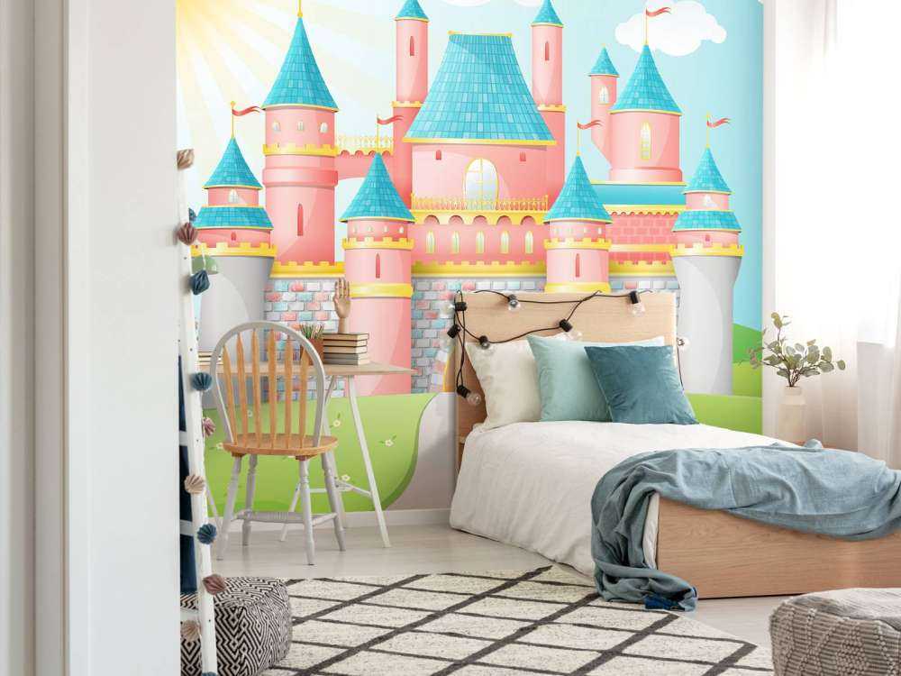 Roze sprookjeskasteel