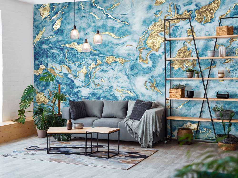 Goud-blauwe structuur