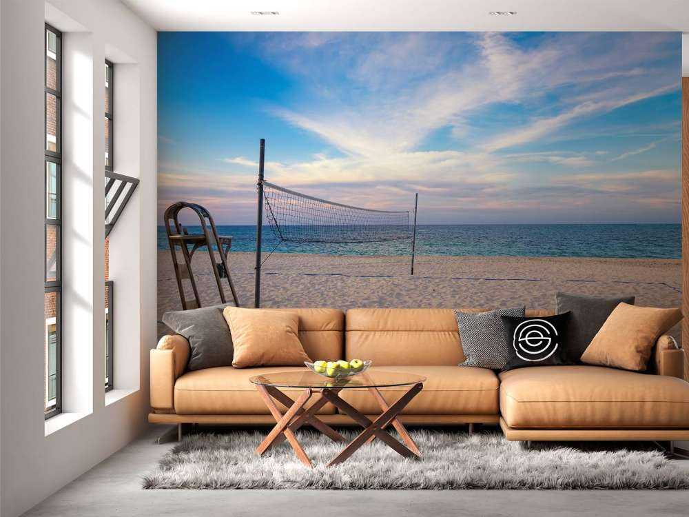 Volleybalveld op het strand