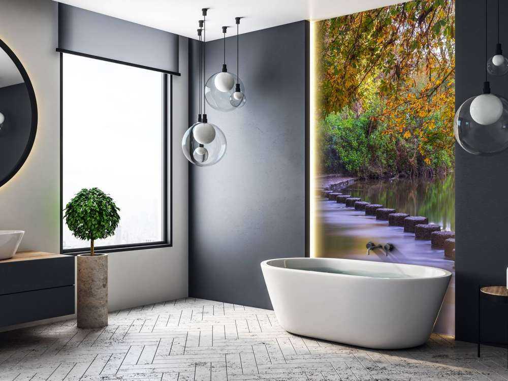 Stapstenen door een meer