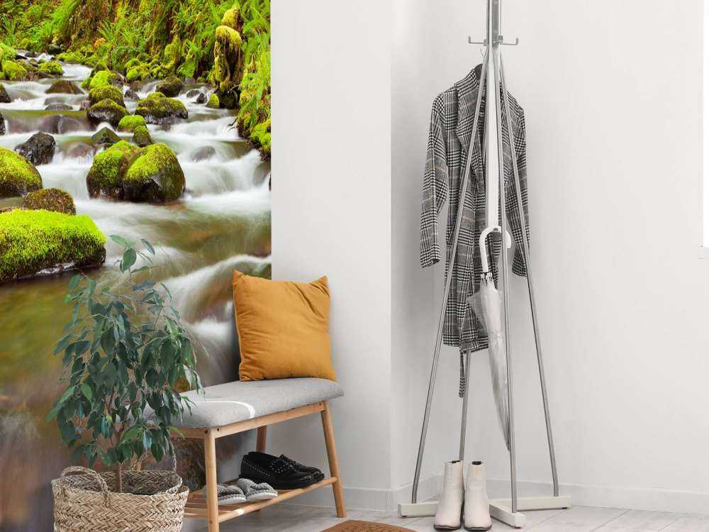 Rivier met veel stroming door het regenwoud