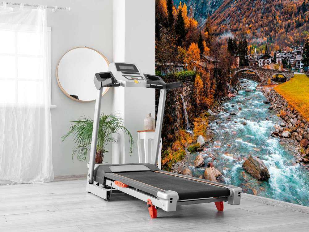 Rivier langs een dorpje