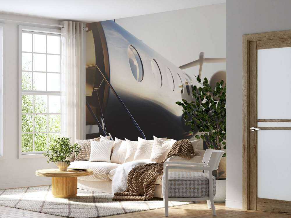 Zwarte privéjet