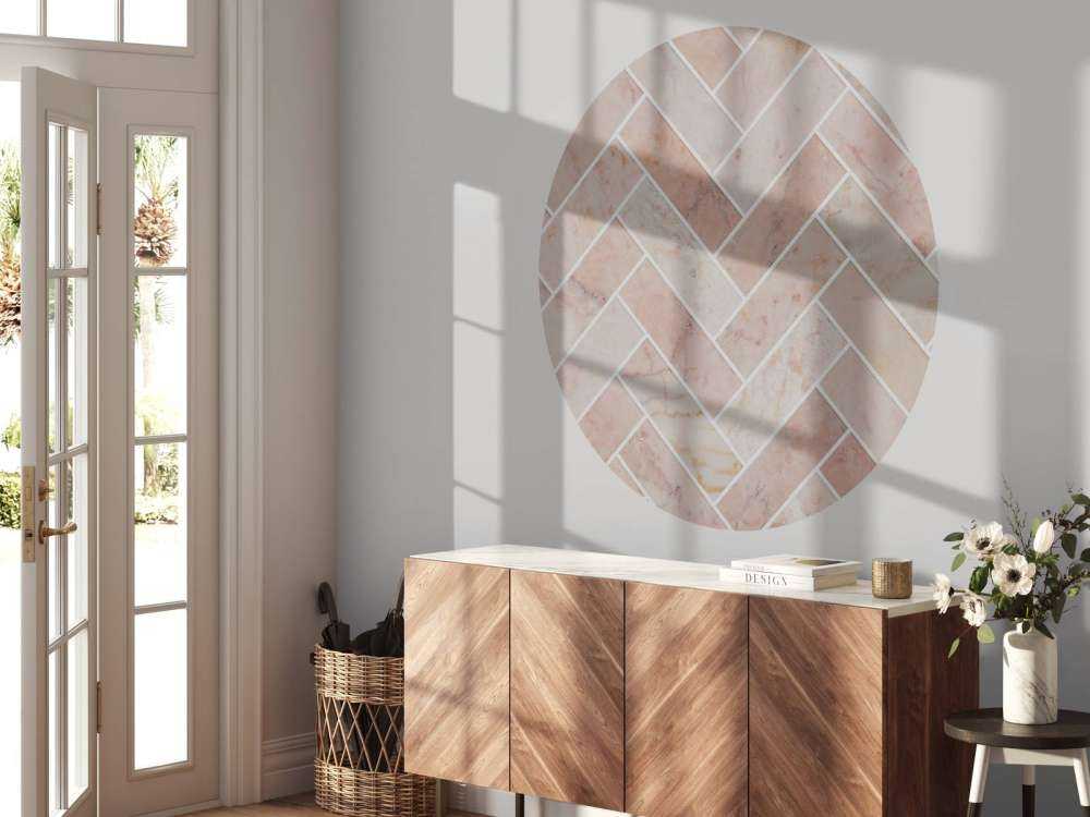 Roze marmer visgraat