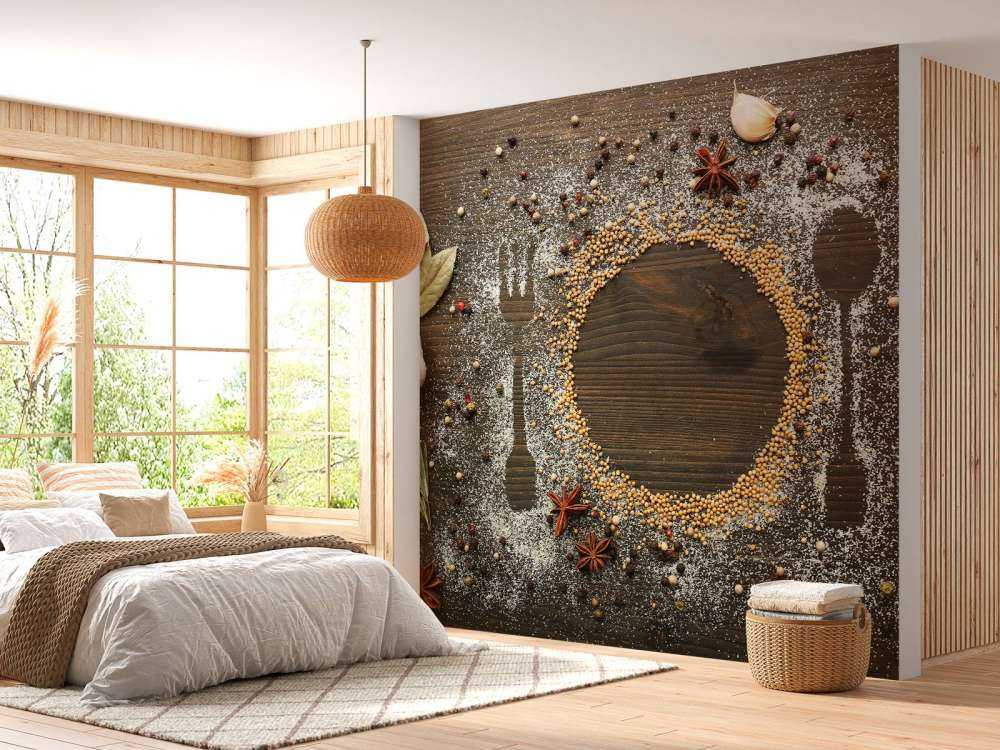 Kruiden op een eettafel