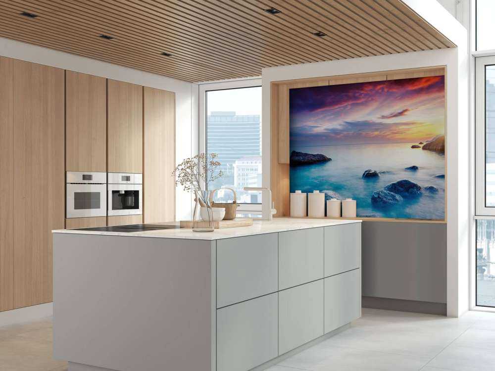 Magische zonsondergang op zee