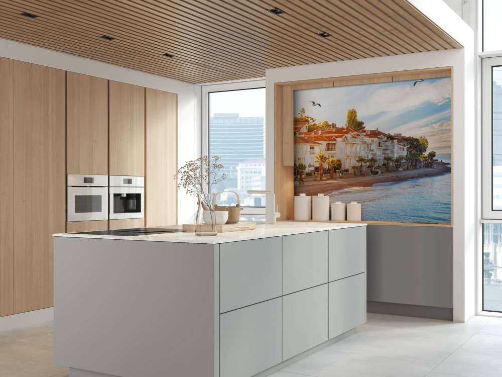 Kinaliada bij zonsondergang