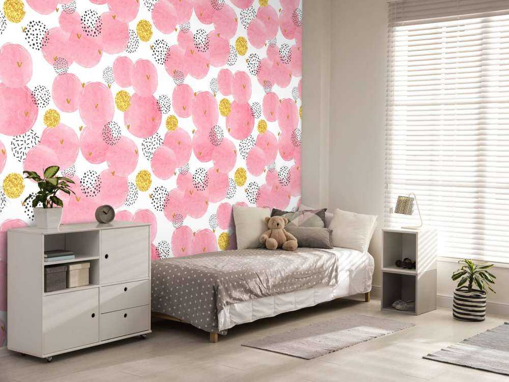 Roze en gouden cirkels